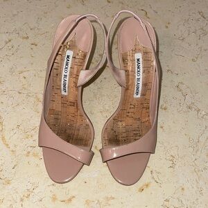 Manolo Blahnik nude heels
